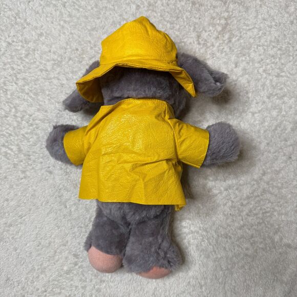 Vintage Knickerbocker Animals Of Distinction Mouse Plush 13” Gray Yellow Coat - Picture 3 of 6